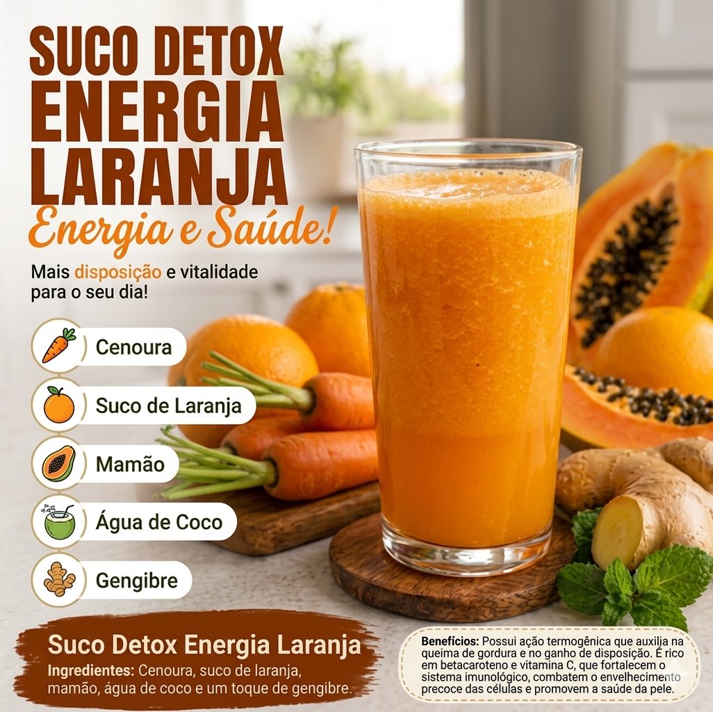 Suco Detox Energia Laranja